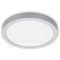 Briloner LED stropna in stenska svetilka Fire mat krom. 21 W Ø 30 cm nevtr. bela