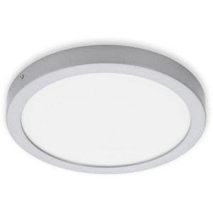 Briloner LED stropna in stenska svetilka Fire mat krom. 21 W Ø 30 cm nevtr. bela