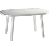 Miza Oval Bela