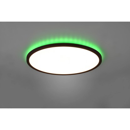 Reality Stropna LED-svetilka Aureo 1-plamenska črna mat Ø 40 cm