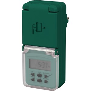 OBI tedenska časovna stikalna ura digitalna zelena IP 44