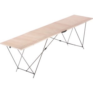 LUX-TOOLS Lesena tapetniška miza z jeklenim ogrodjem