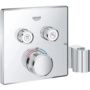 Grohe Termostat Grohtherm SmartControl z 2 zapornima ventiloma krom z držalom