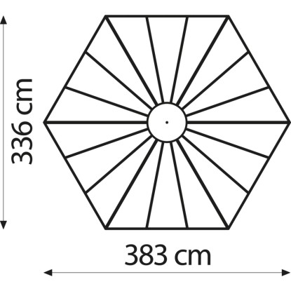 Vitavia rastlinjak Hera 9000 ESG 3 mm HKP 6 mm Črn 9 m² s temeljem