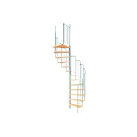 Spiralne stopnice Barcelona Les/kovina z ograjo Ø 138 cm FSC®