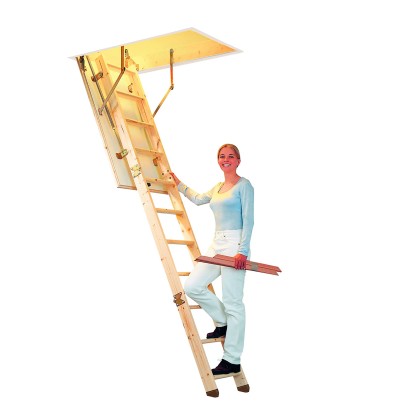 Dolle Podstrešne stopnice Kompakt 3-delne s pokrovčki na nogah 120 x 60 cm FSC®