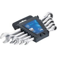 LUX-TOOLS Komplet viličasto-obročnih ključev s funkcijo raglje 5-delni