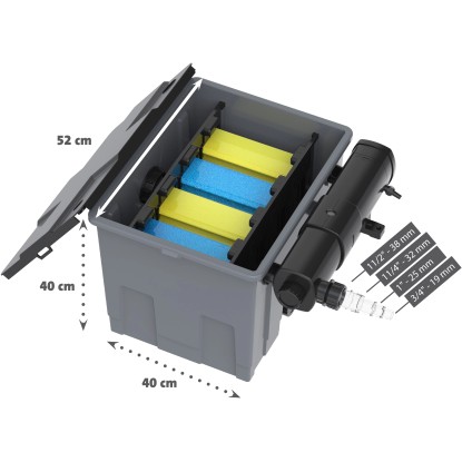 Heissner Komplet s pretočnim filtrom FPU 16000 z UVC-čistilnikom 16.000 l