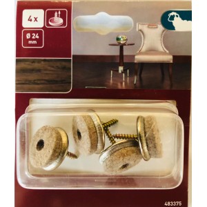 Blazinice za parket z vijakom Ø 24 mm 4 kosi