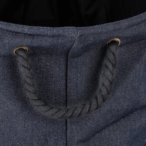 Zeller Present Zbiralnik za perilo Denim Ø 40 cm x 50 cm denim modra