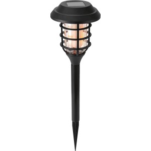 Solarna svetilka Sartane učinek plamena črna 2-delni komplet