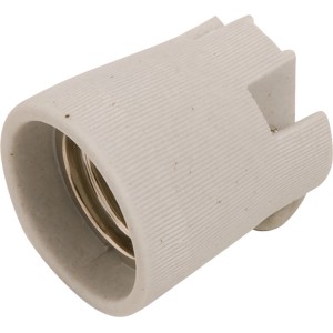 OBI Okov žarnice E27 bela porcelan