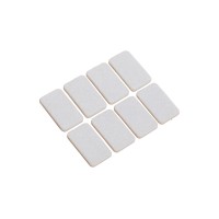Klobučevinasti drsniki samolepilni 22 mm x 36 mm 8 kosov Bele barve