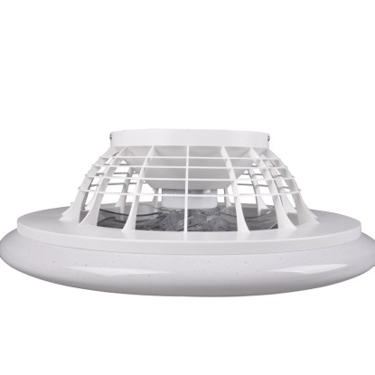 Stropna LED-svetilka z ventilatorjem Stralsund Ø 50 cm bela