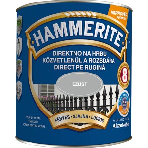 Hammerite Sijajni lak za kovino Smooth srebrna 2,5 l
