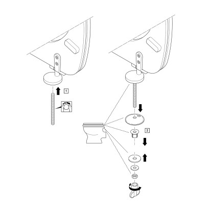 baliv WC-deska Comala II s počasnim zapiranjem duroplast marmor siva