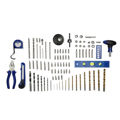 LUX-TOOLS Komplet svedrov, vijačnih nastavkov in orodja 101-delen