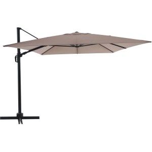 Viseči senčnik Bonbeach Ø 392 cm bež z ročico