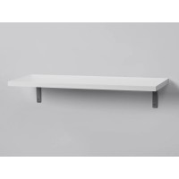 Lesena stenska polica Oldham 60 cm x 20 cm bela