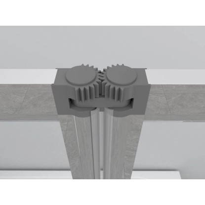 Aurlane zložljiva stena za kad Silver Comfort 166,4 x 140 cm krom 3-krilna