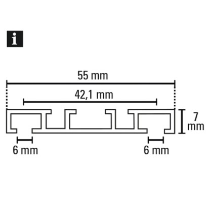 Gardinia Aluminijasto vodilo za zavese 2-kanalno Belo 200 cm