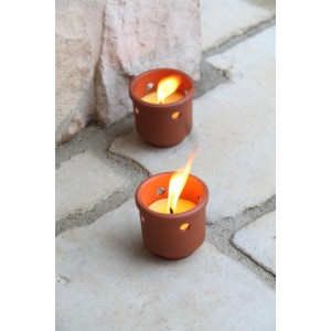 FlowerPower Sveča Terra z luknjo