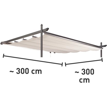 Pergola markiza Armila 300 cm x 300 cm bež