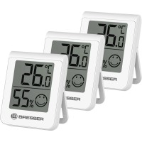 BRESSER HumiTemp Termo- in higrometer 3-delni komplet bela