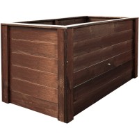 Visoka greda 150 cm x 76 cm x 79 cm rjava FSC