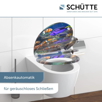 WC-deska Schütte Sea Life duroplast avtomatsko spuščanje hitro odpenjanje