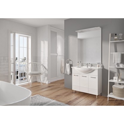 Omarica pod umivalnikom Eve 85 cm 3 vrata bela