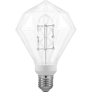 Dekorativna LED-sijalka oblike diamanta E27/2,2 W (55 lm), Toplo bela ER: A