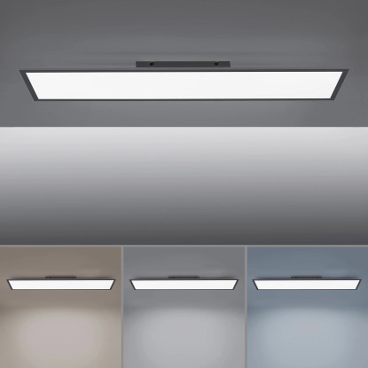 LED plošča Flat 100 x 25 cm ultra plosk dizajn 2700 K - 5000 K Črno-bela