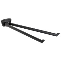 Wenko Držalo za brisače Basic z 2 rokama 8 cm x 5,5 cm x 42 cm črno