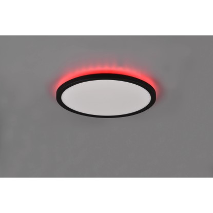 Reality Stropna LED-svetilka Aureo 1-plamenska črna mat Ø 29 cm