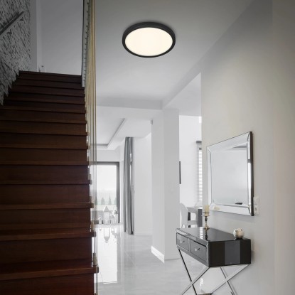 Briloner LED stropna svetilka Fire Black 24,5 W Črna
