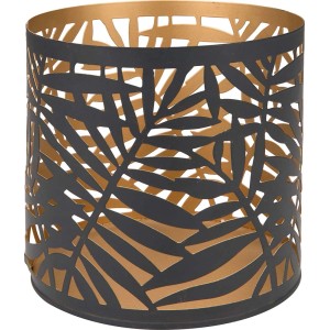 Stojalo za čajne svečke Dark Wonder Ø 13 cm x 12 cm Črno-zlato