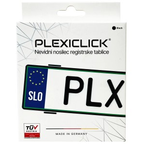 Nevidni nosilec za registrsko tablico Plexiclick transparenten