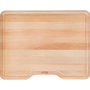 Miló Rezalna deska za pomivalno korito bukov les natur