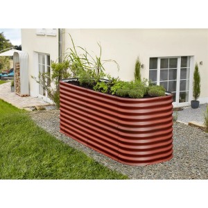 Podaljšek za visoko gredo Basic Opečnato rdeča 0,64 m²