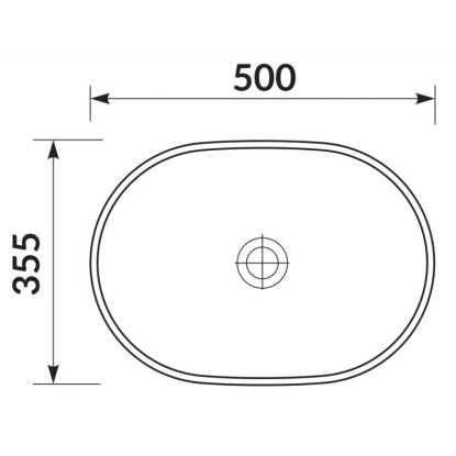 Cersanit Nasadni umivalnik Moduo 50 ovalen