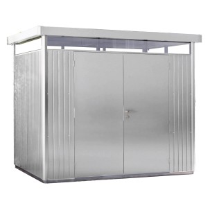 Biohort Kovinska lopa za orodje HighLine H2 srebrna 275 cm x 195 cm dvojna vrata