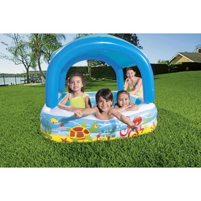 Bestway Otroški bazen Canopy Play s streho 140 cm x 140 cm