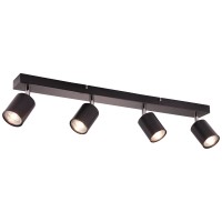 Brilliant LED-stropni reflektor Taio 4-plamenski črn 69,5 cm