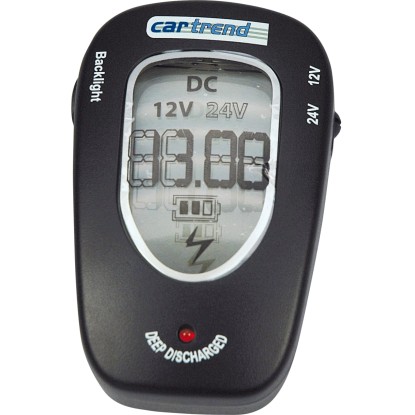 Cartrend Tester za baterije z LCD zaslonom 12/24 V