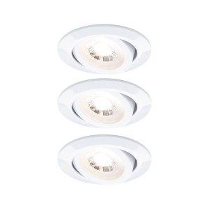 Paulmann Vgradni reflektor LED 3 kos vrtljivi beli mat