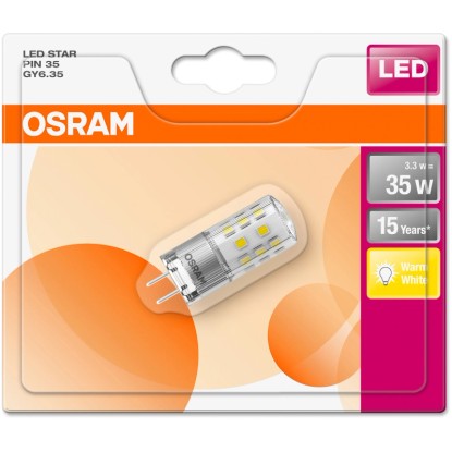 Osram LED sijalka Classic ovalna, prozorna GY6.35, 3,3W 400 lm topla bela