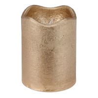 Sveča z utripajočo LED-osvetlitvijo in časovnikom 7 cm x 7 cm x 9 cm zlata