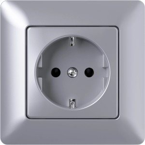 Elektromaterial Vtičnica Mikro vijačna aluminijasto srebrna