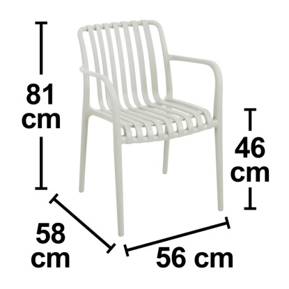 Zložljiv stol Merrydale 56 cm x 58 cm x 81 cm bel